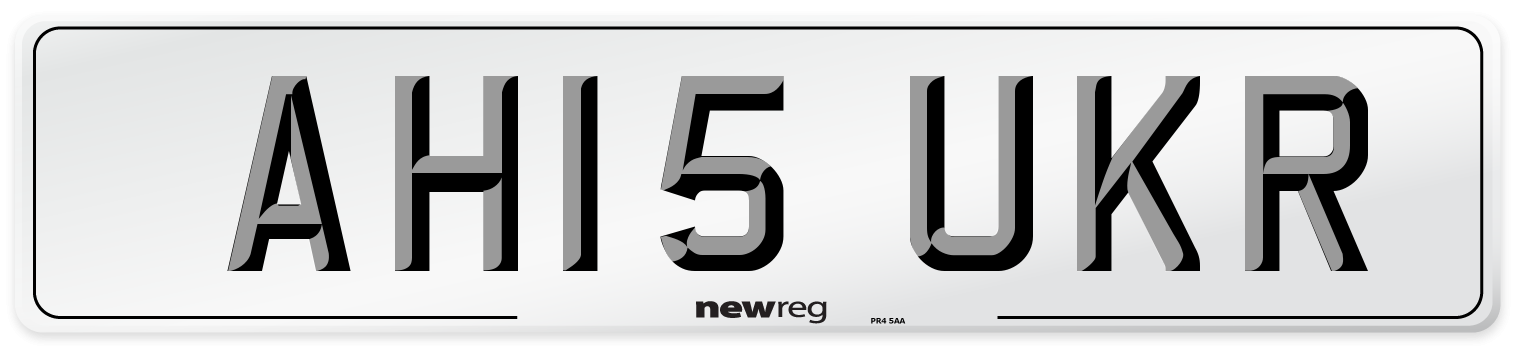AH15 UKR Number Plate from New Reg